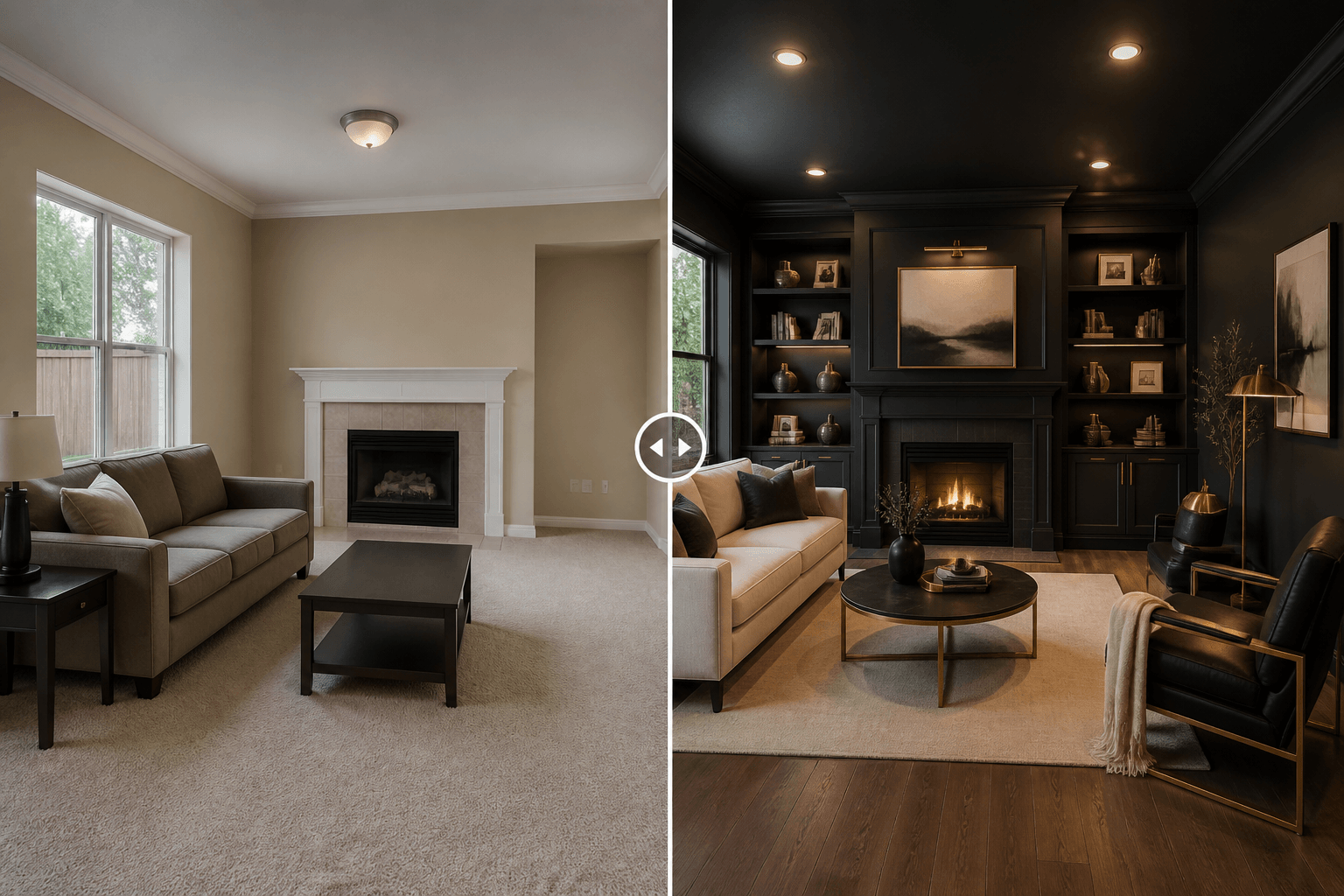 Custom built-in lounge wall by Black Hat Construction